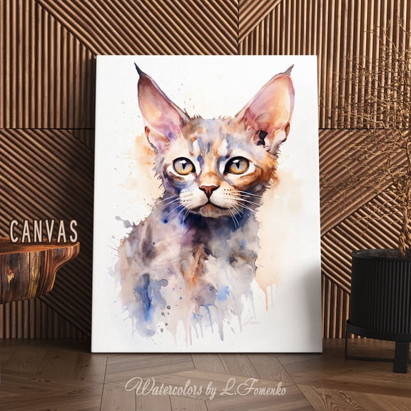 Devon Rex Cat Lover Gift Print Original Artwork Wall Art Pet Drawing Cute Picture