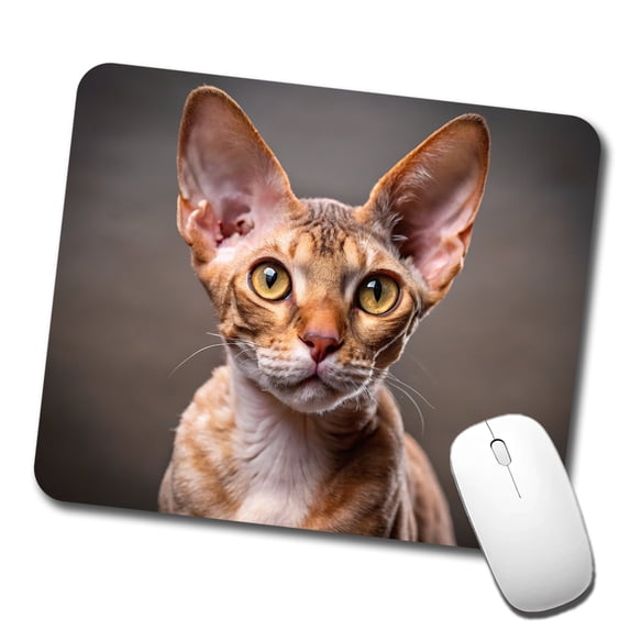 Devon Rex Cat Photo Mouse Pad Low Profile Gaming Mat