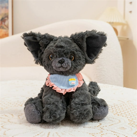 Devon Rex Cat Plush Toy, Soft And Comfortable Stuffed Plush With Sturdy Construction And A Decorative Scarf, No Brand Label, Lightweight And Easy To Cuddle, Suitable For Various