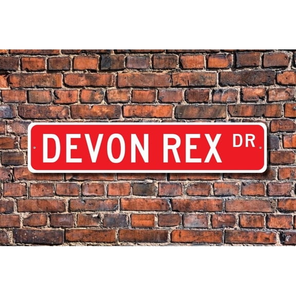 Devon Rex Devon Rex Lover Devon Rex Sign Devon Rex Owner Gift Devon Rex Decor Devon Rex Fan Metal Aluminum Sign - Size: 16 x 4 Inches