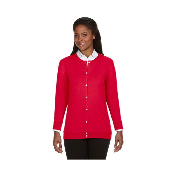 Devon & Jones Women's Perfect Fit Ribbon Cardigan, Style DP181W