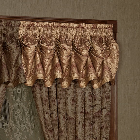 Devonshire Tuck Valance Ruby 90 x 20 Tuck Valance 90 x 20 Inches
