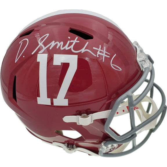 Devonta Smith Autographed Alabama Crimson Tide Full Size Speed Replica Helmet Beckett BAS 189554