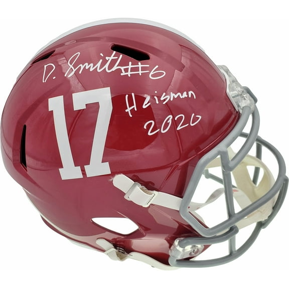 Devonta Smith Autographed Alabama Crimson Tide Full Size Speed Replica Helmet "Heisman 2020" Beckett BAS 189555