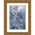 thumbnail image 1 of Devos, Delphine 11x14 Gold Ornate Wood Framed with Double Matting Museum Art Print Titled - Blue Flowers, 1 of 4