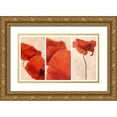 thumbnail image 1 of Devos, Delphine 32x20 Gold Ornate Wood Framed with Double Matting Museum Art Print Titled - Three Red, 1 of 4