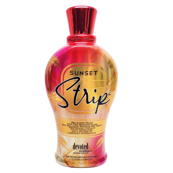 Devoted Creations Sunset Strip Red Carpet Ready DHA Free Bronzing Elixir Tanning Lotion 12.25 oz.