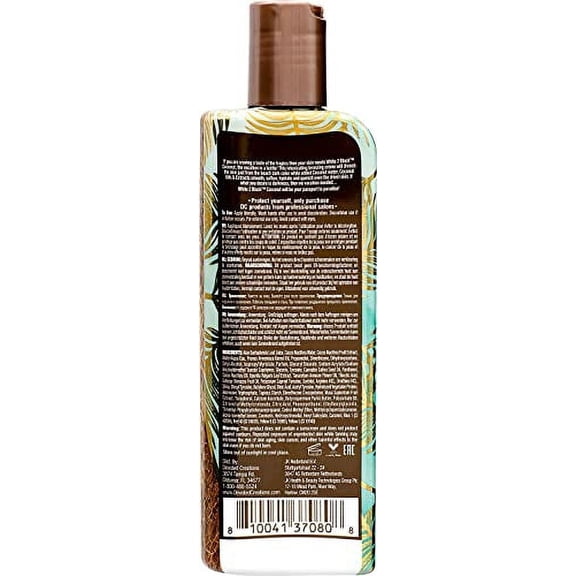 Devoted Creations White 2 Bronze Coconut - Color Enhancing Dark Bronzing Tanning Lotion with Coconut Water & Coconut Oil 8.5 oz.