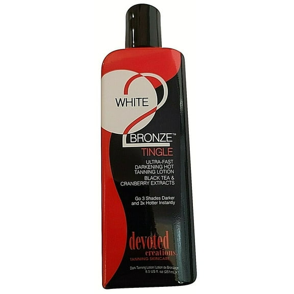 Devoted Creations White 2 Bronze Tingle Darkening Hot Tanning Lotion 8.5 OZ