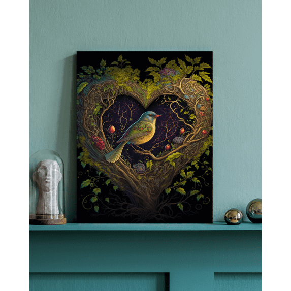 Devoted Flight - Birds of Love Canvas Wall Art