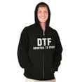thumbnail image 1 of Devoted Food DTF Foodie Hungry Funny Unisex Fleece Graphic Zip Up Hoodie Brisco Brands 4X, 1 of 5