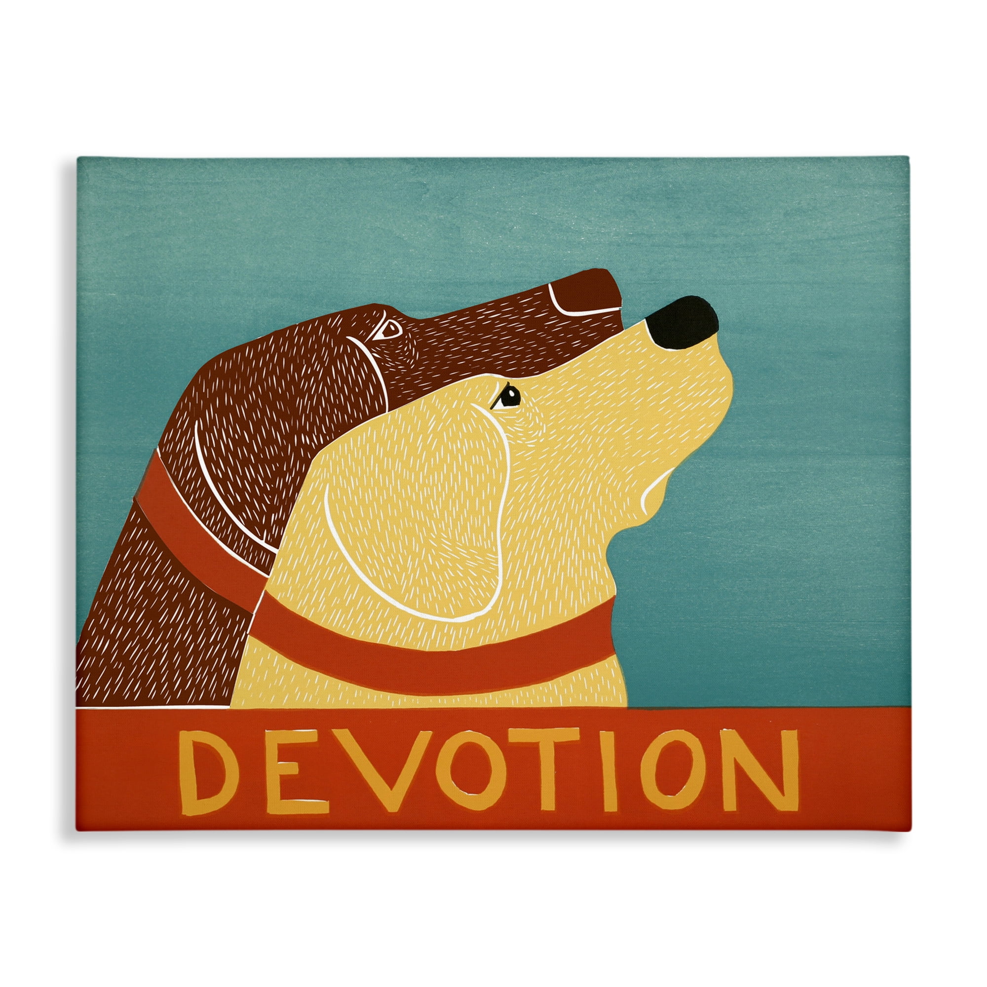 Devotion Dog Duo Canvas Wall Art, design by Stephen Huneck