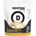thumbnail image 1 of Devotion Nutrition Protein Powder Buttery Blend – 20g Whey Isolate & Casein Protein Blend – No Added Sugar, Low Carb, Gluten-Free, Keto-Friendly, 1g MCT, Kosher – 2lb Pouch, 1 of 9