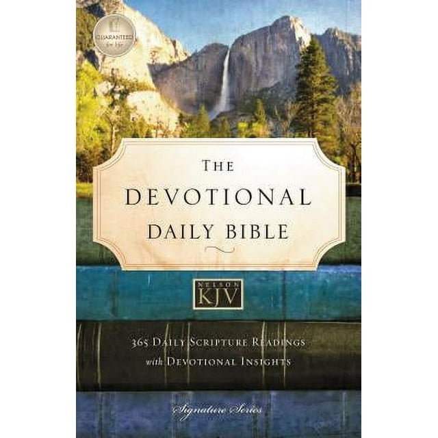 Devotional Daily Bible-KJV : 365 Daily Scripture Readings with Devotional Insights (Paperback)