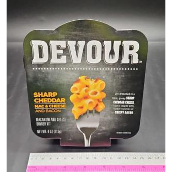 Devour Sharp Cheddar Mac and cheese Bacon