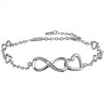 thumbnail image 1 of Devuggo  Adjustable Anklet Bracelet 925 Sterling Silver Infinity Endless Love Heart Women Jewelry Gifts, 1 of 10