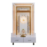 Devyom Designer Wooden Temple Modern Pooja Mandir Decoration