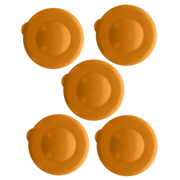 Dew Caps Lids Tops For 3 & 5 Gallon Water Bottles - Orange Lot of 5