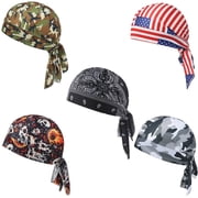 JSEMOY Dew Rags Beanie Caps, Chemo Hat, Skull Cap for Men Women, 5 Pack