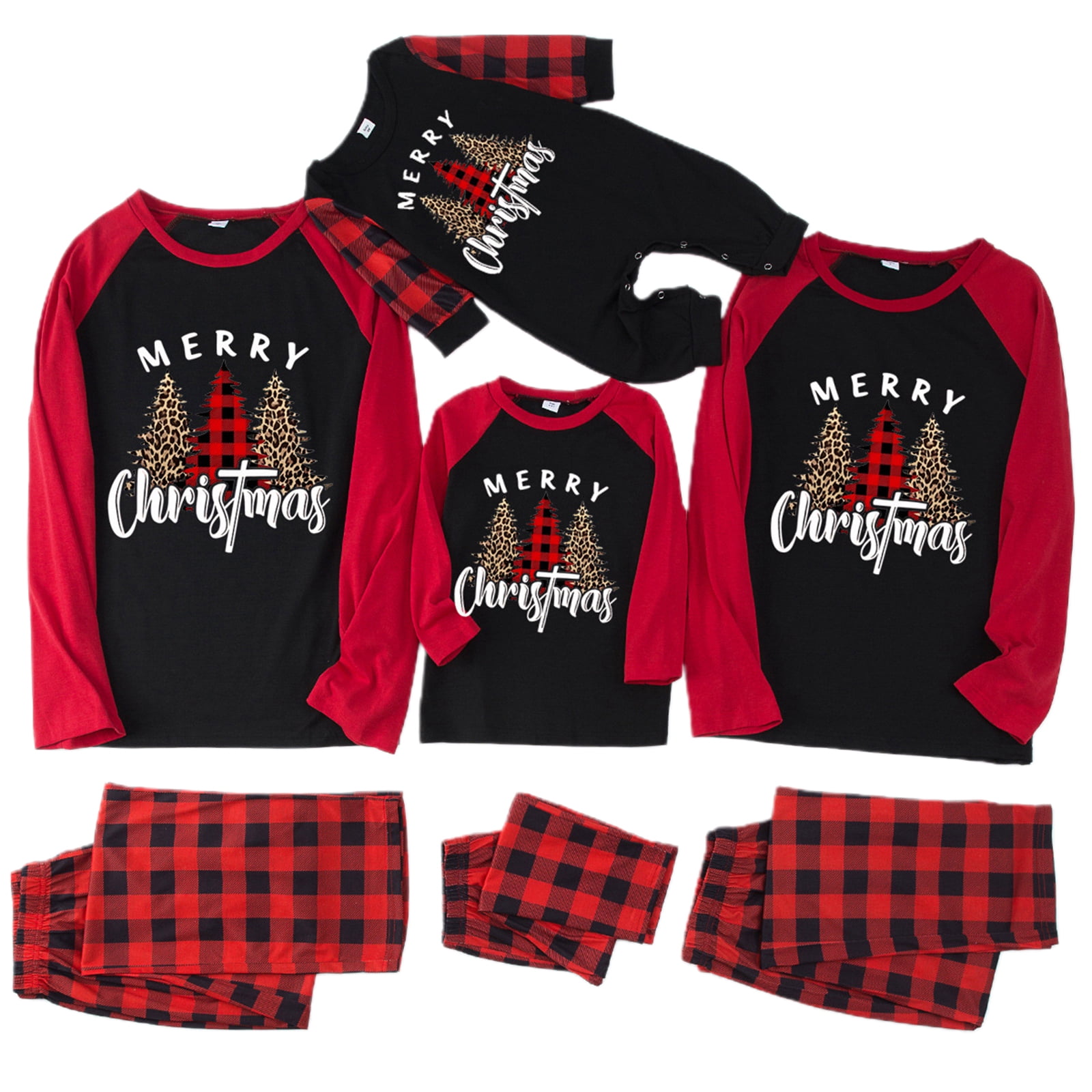 Dewadbow Christmas Family Matching Pajamas Set ,Xmas Pjs Jammies Long ...