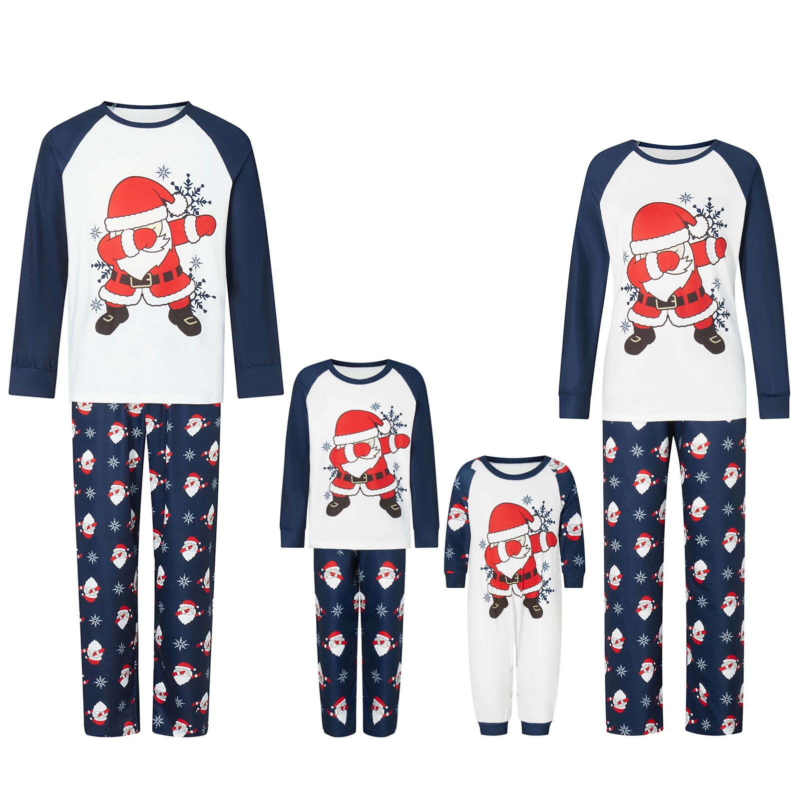 Matching Winter Santa Face Cozy and Festive Christmas Pajamas for the Whole Family