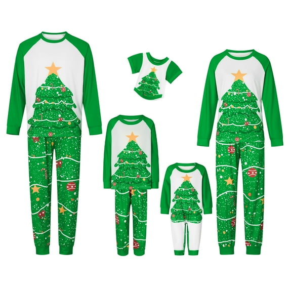 Dewadbow Family Pajamas Matching Sets, Cute Christmas Printed 2 Piece Sleepwear, Holiday PJs Jammies for Couples/Women/Men