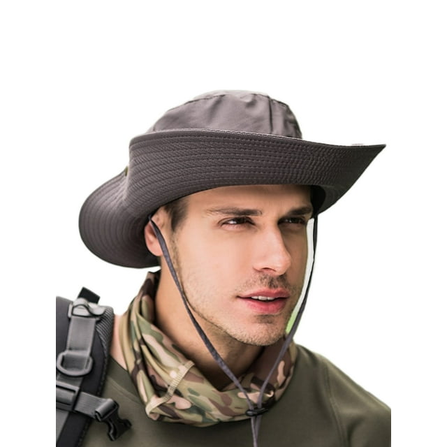 Dewadbow Hat Hunting Fishing Outdoor Cap Wide Brim Military Unisex Sun Camo