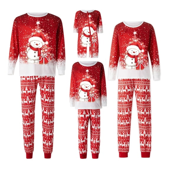 Dewadbow Holiday Christmas Family Pajamas Matching Set Moose Xmas Pjs for Couples and Kids Baby Sleepwear