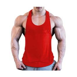 Men Pure Color Fitness Cotton Vest Bodybuilding Stringer Gym Tank Tops M XXL Walmart