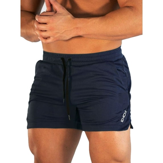 Dewadbow Mens Fitness Shorts Running Sport Workout Jogging Sweat Pant Trousers