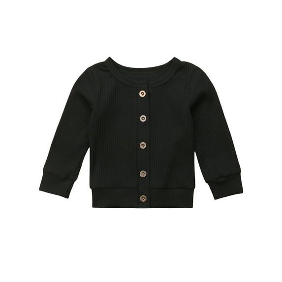 Dewadbow Toddler Baby Girls Clothes Knitted Sweater Cardigan Coat Casual Tops Autumn