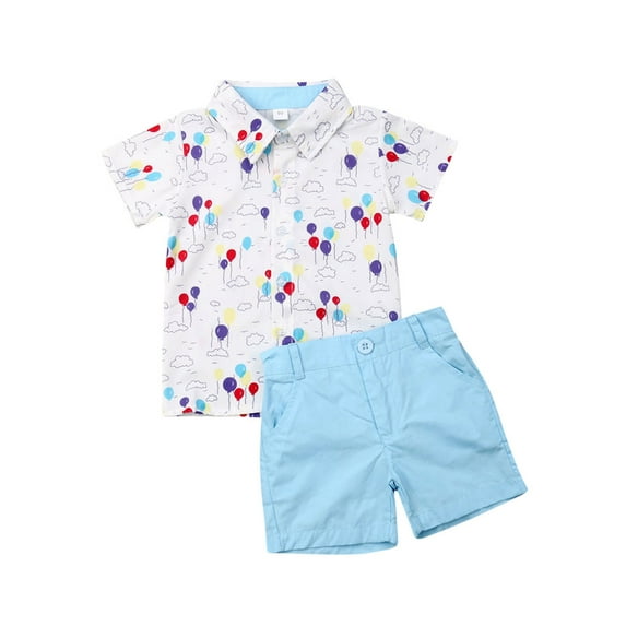 Dewadbow Toddler Newborn Kids Baby Boys T-Shirt Tops Short Pants Outfits Sets