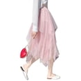 thumbnail image 1 of Dewadbow Women Skirt Chiffon Midi Puffy Tulle Skirt High Waist A-Line Long Skirts, 1 of 5