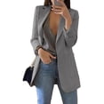 thumbnail image 1 of Dewadbow Women Slim Casual Blazer Jacket Outwear Career Formal Short Coat, 1 of 6