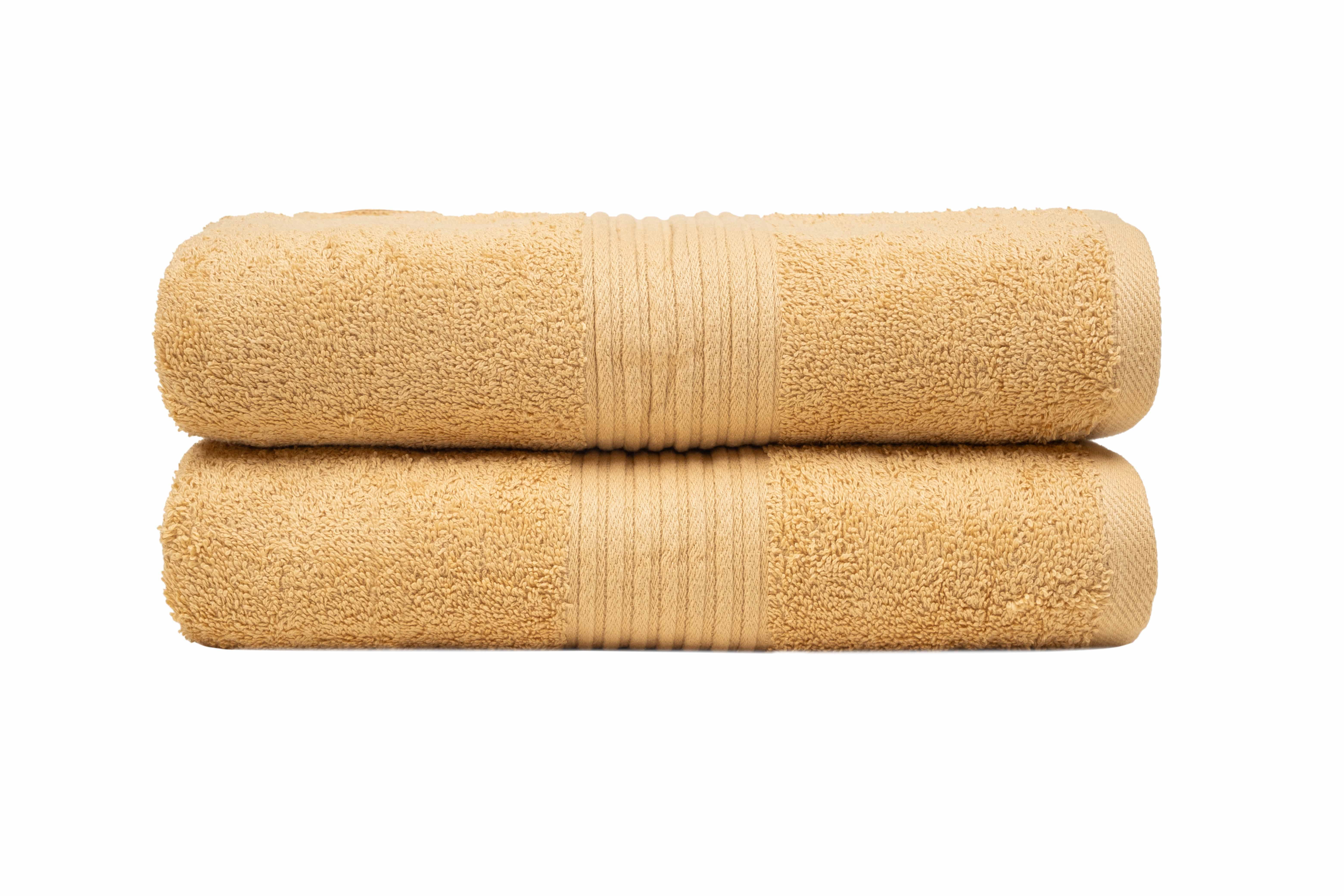 Dewall Maisons Beige 2Piece Cotton Bath Sheet Set Extra Large 35" x