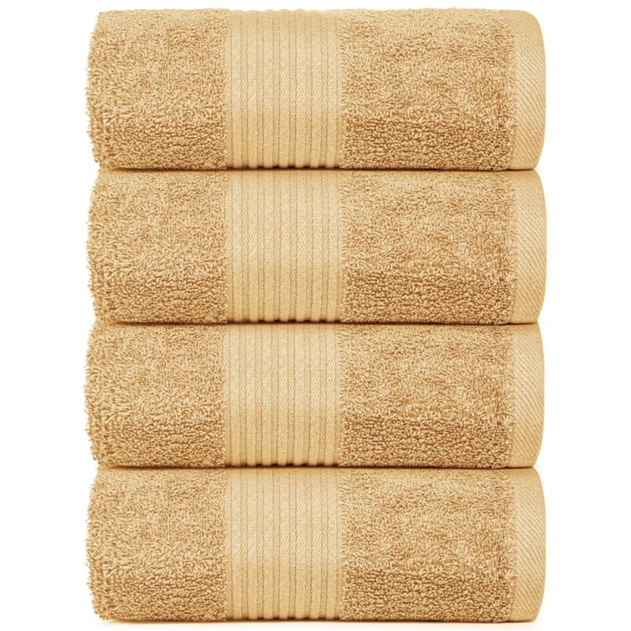 Dewalls Maisons 4-Pack Large Bath Towels, 100% Cotton 27x54 Inches ...