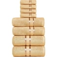 thumbnail image 1 of Dewall Maisons Beige 8-Piece Cotton Towel Set - Soft, Durable, & Highly Absorbent - Includes 2 Bath Towels, 2 Hand Towels, 4 Washcloths - Ideal For Modern Bathrooms – For Body, Face & Hands, 1 of 14
