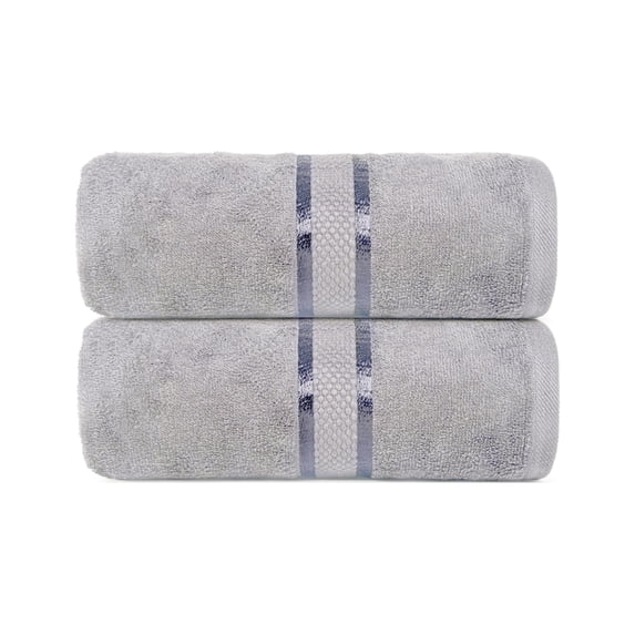 Dewall Maisons Chic Light Grey 2-Piece Bath Sheet Set - Supreme Cotton, Large 35" x 70" Towels - Soft, Absorbent, Ideal For ComFort & Style