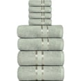thumbnail image 1 of Dewall Maisons Chic Soft Green 8-Piece Premium Cotton Towel Set - Ultra Soft, Quick-Drying, Absorbent - 2 Bath Towels, 2 Hand Towels, 4 Washcloths - Enhance Your Bathing Experience, 1 of 6