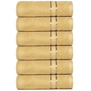 Dewall Maisons Classic Beige 6-Piece Hand Towel Set - Plush 100% Cotton, 16" x 28" Size - Soft, Durable, Ideal For ComFort And ElegAnce - Timeless Addition to Any Bathroom