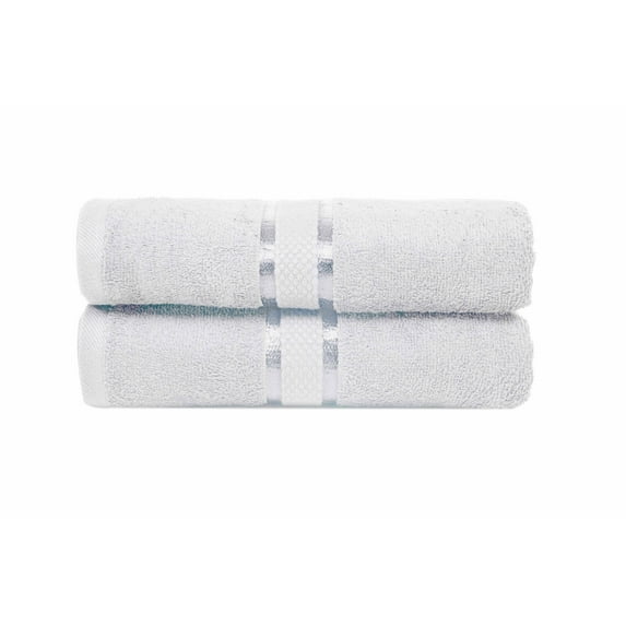 Dewall Maisons Elegant White 2-Piece Bath Sheet Set, 35" x 70" - Plush 100% Cotton - Soft, Absorbent Towels For a Lavish Bathroom Experience