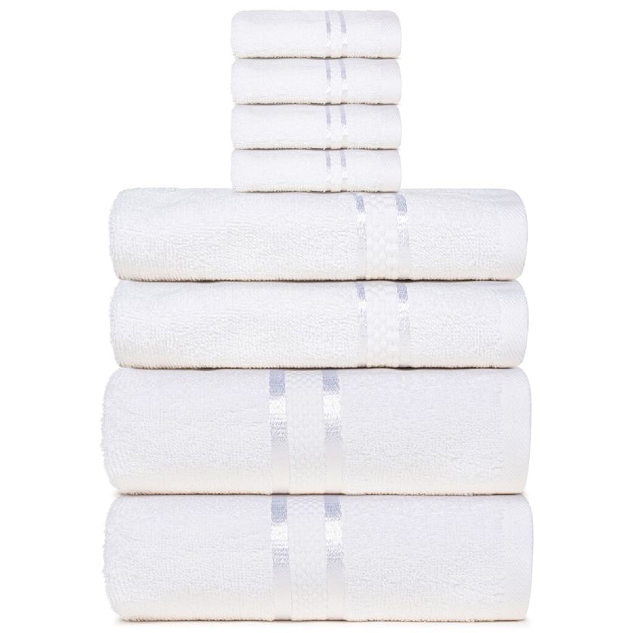 Dewall Maisons Elegant White 8-Piece Towel Set - Plush ComFort ...