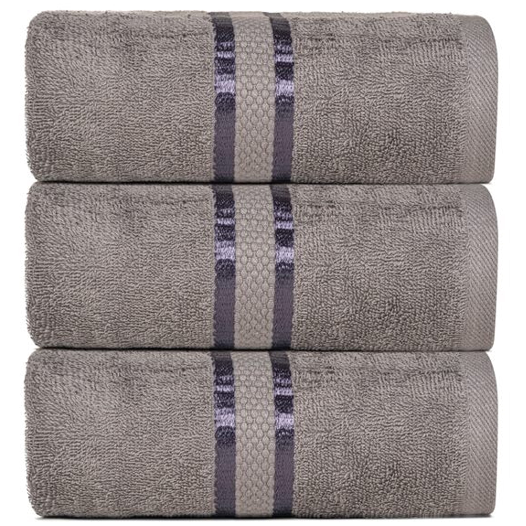 Dewalls Maisons 3-Pack Large Bath Towels, 100% Cotton 27x54 Inches ...