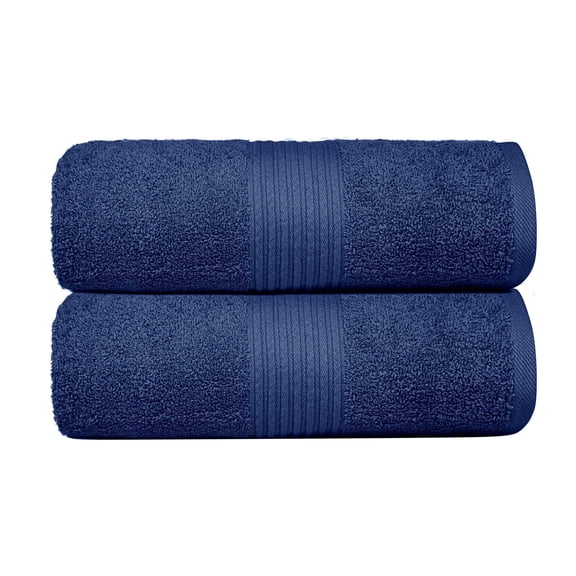 Dewall Maisons Navy Blue 2-Piece Bath Sheet Set - 100% Cotton, Extra Large 35" x 70" Towels - Soft, Luxurious, Absorbent For An Elevated Bath Experience