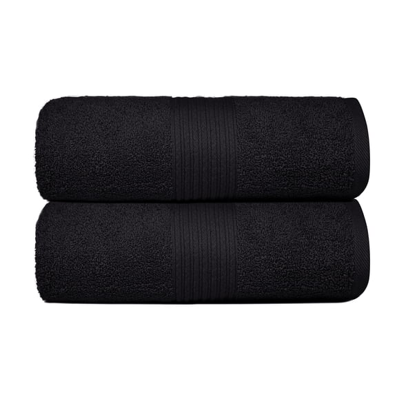 Dewall Maisons Supreme Black 2-Piece Cotton Bath Sheet Set - Ultra-Absorbent, Large 35" x 70" Size - Exceptional Softness And ComFort For Luxurious Bathing
