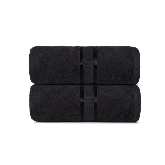 Dewall Maisons Supreme Black 2-Piece Cotton Bath Sheet Set - Ultra-Absorbent, Large 35" x 70" Size - Exceptional Softness And ComFort For Luxurious Bathing