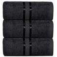 thumbnail image 1 of Dewalls Maisons 3-Pack Large Bath Towels, 100% Cotton 27x54 Inches, Quick Drying, Super Absorbent, Perfect for Daily Use, Bathroom & Hotel - Black Color, 1 of 13