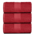 thumbnail image 1 of Dewalls Maisons 3-Pack Large Bath Towels, 100% Cotton 27x54 Inches, Quick Drying, Super Absorbent, Perfect for Daily Use, Bathroom & Hotel - Burgundy Color, 1 of 5
