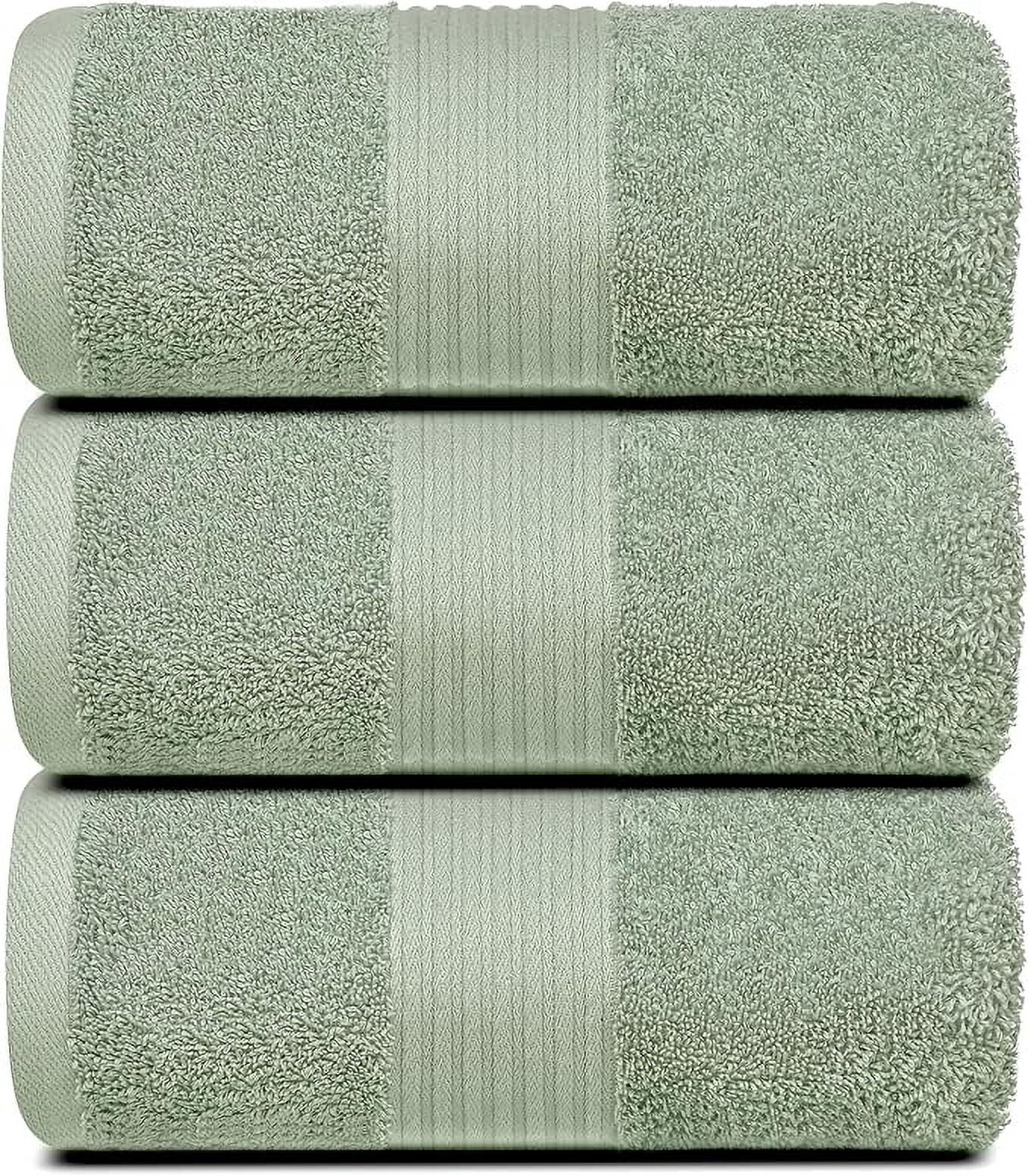 Dewalls Maisons 3-Pack Large Bath Towels, 100% Cotton 27x54 Inches ...