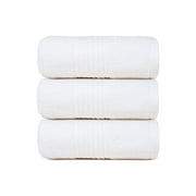Dewalls Maisons 3-Pack Large Bath Towels, 100% Cotton 27x54 Inches, Quick Drying, Super Absorbent, Perfect for Daily Use, Bathroom & Hotel - White Color